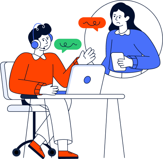 Customer support illustration