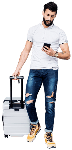 Man with suitcase